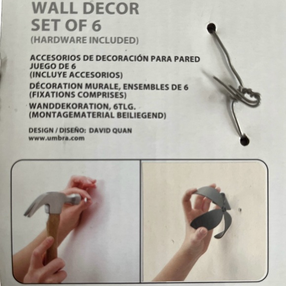 NIP Umbra Pink Butterflies Wall Decor Set of Six - Picture 5 of 8